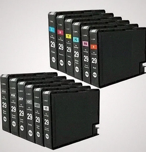 12 Compatible Canon PGI-29 Pigment All Ink Tanks for Canon PIXMA PRO1