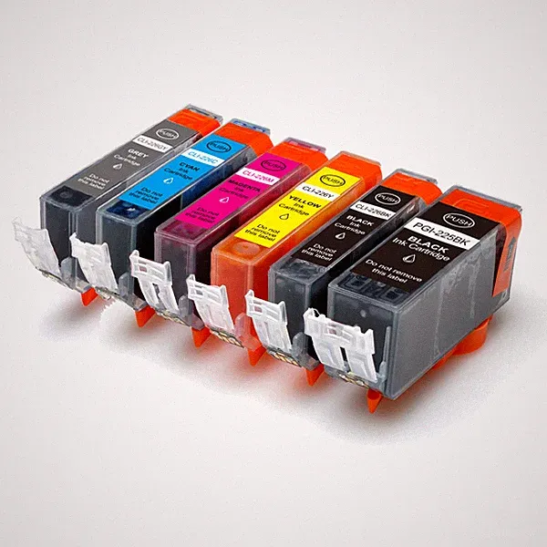 6PK Combo Printer Ink plus grey for Canon 225 226 MG6120 MG6220 MG8120 MG8220