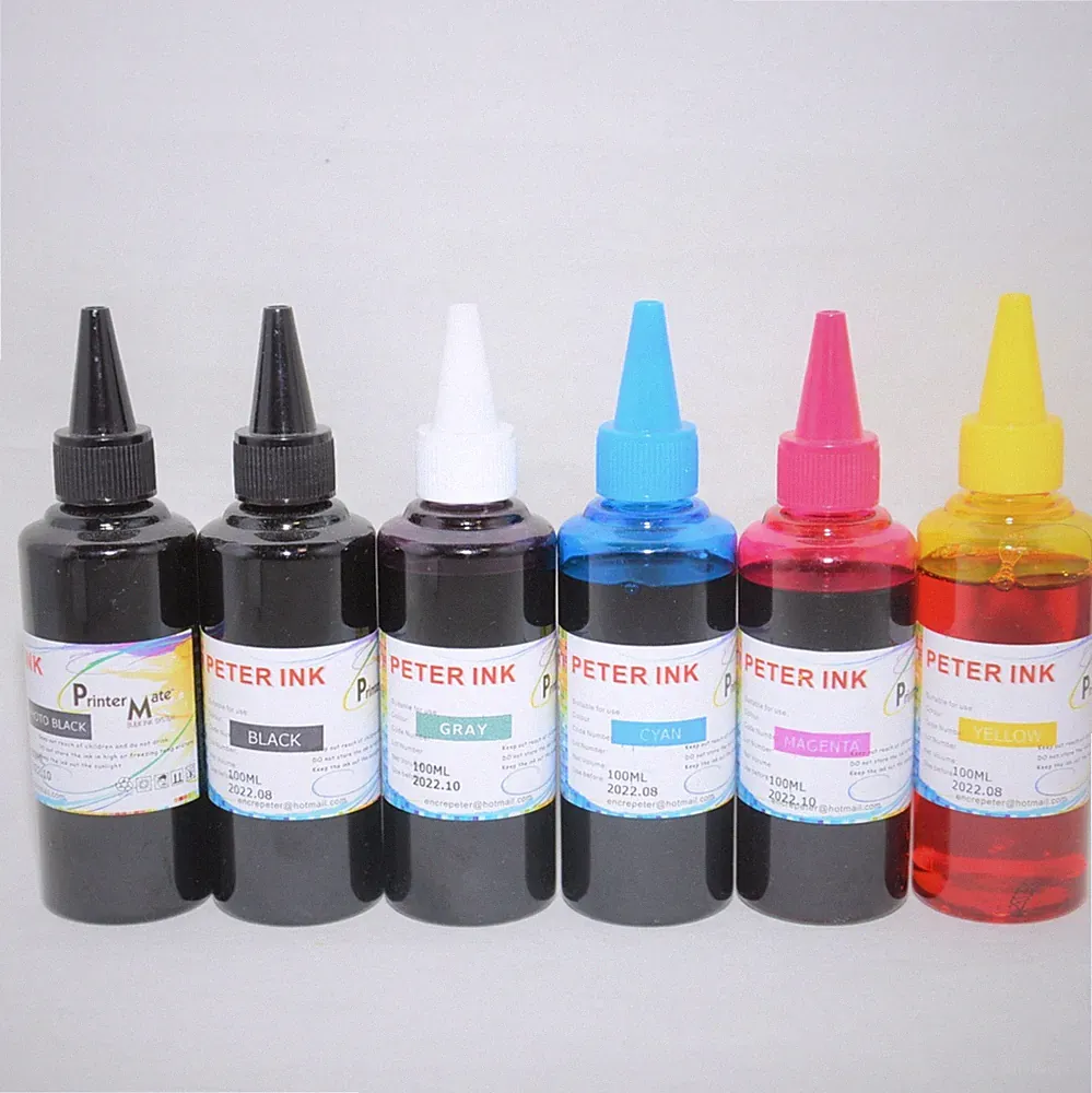 CISS CIS 6X100ml dye refilling ink alternative for canon MG IP TS Printer GY U