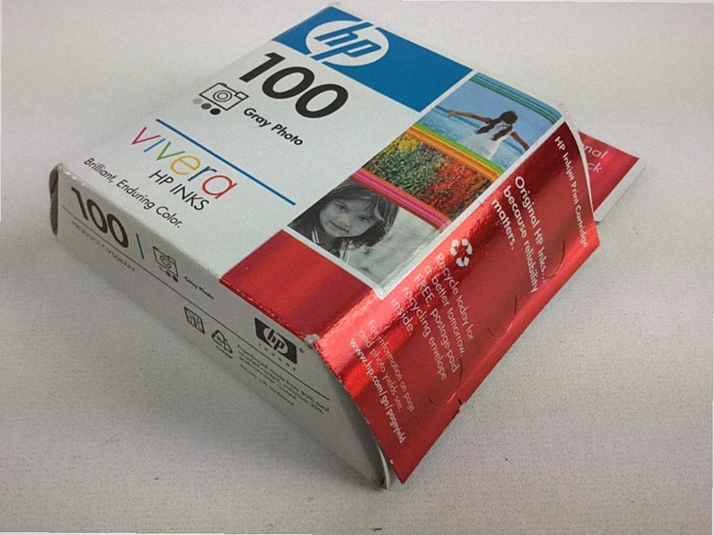 Genuine HP 100 Gray Photo Ink Cartridge C9368AN Sealed VIVERA expired