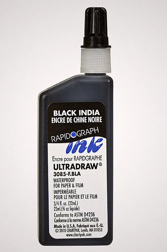 Koh-I-Noor Ultradraw Pigment-Based Ink, 0.75 Ounce Bottle, Black (3085F.BLA)