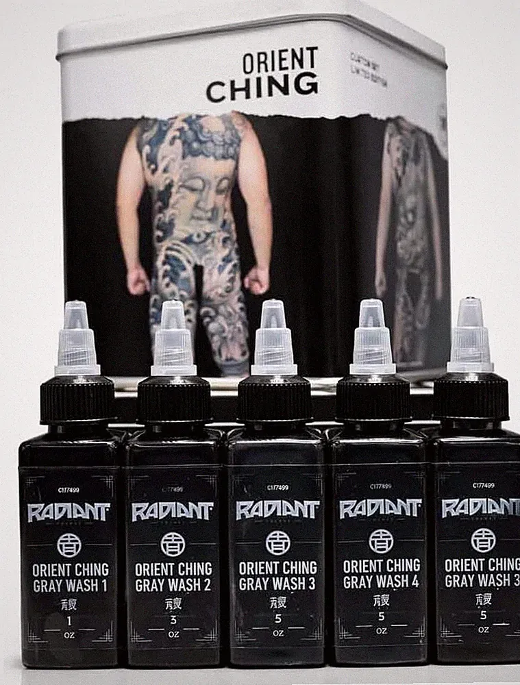 Tattoo Ink Set (Orient Ching Grey Wash Tattoo Ink Set 2oz)
