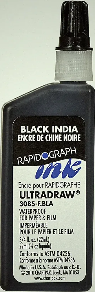 Ultradraw Pigment-Based , 0.75 Ounce Bottle, Black (3085F.BLA)